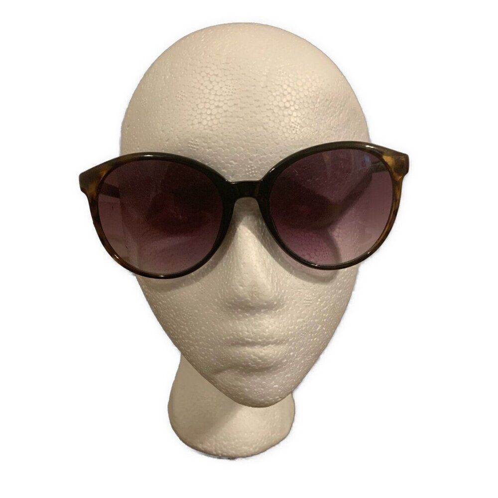 Hand Polished Vintage Womens Brown Black Tortoise RoundβSunglasses #34